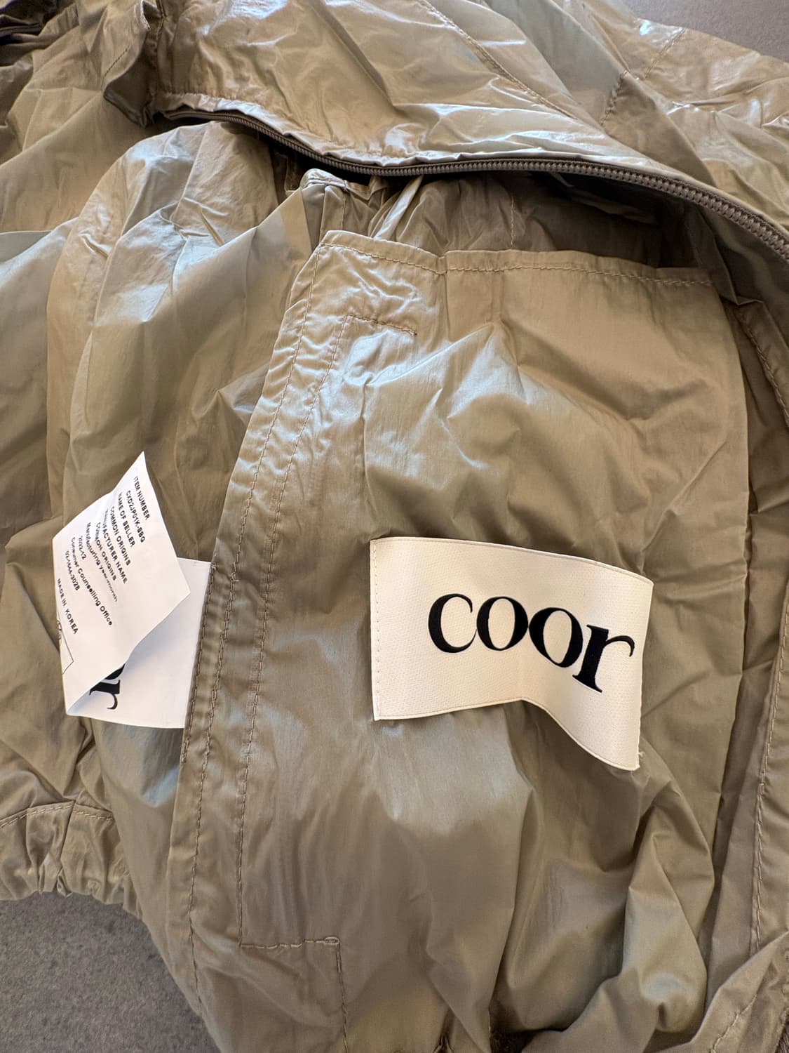 쿠어 바람막이 컨버터블 레이어드 시스루 집업 샌드베이지 191 상품이미지1