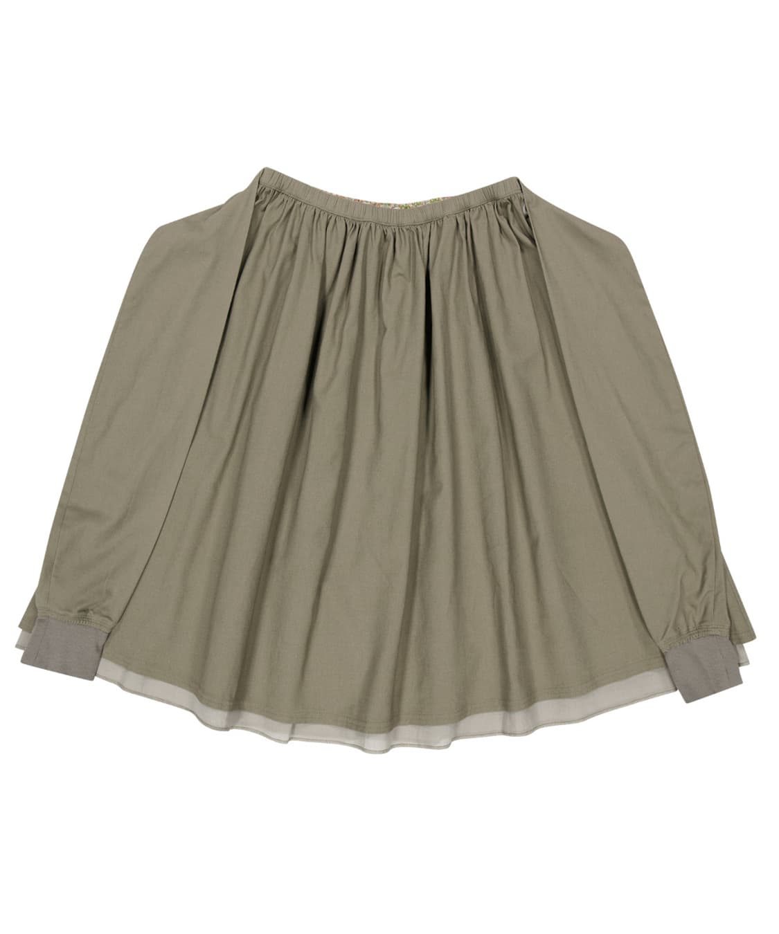 코이세이오 STRAP SHIRRING SKIRT ASH BROWN 상품이미지4