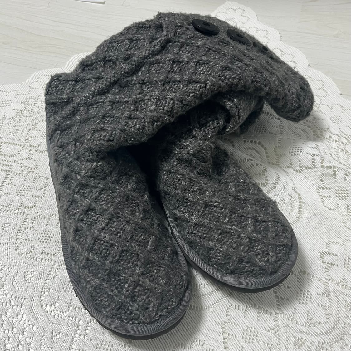 UGG 어그 카디 케이블 니트 부츠 그레이 상품이미지4