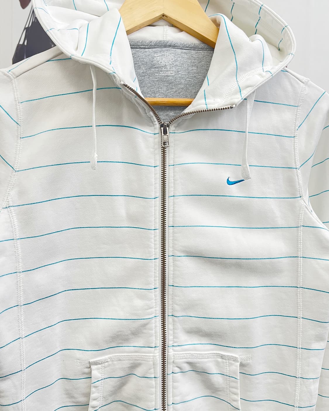 나이키 00s 스트라이프 화이트 후드집업 상품이미지6