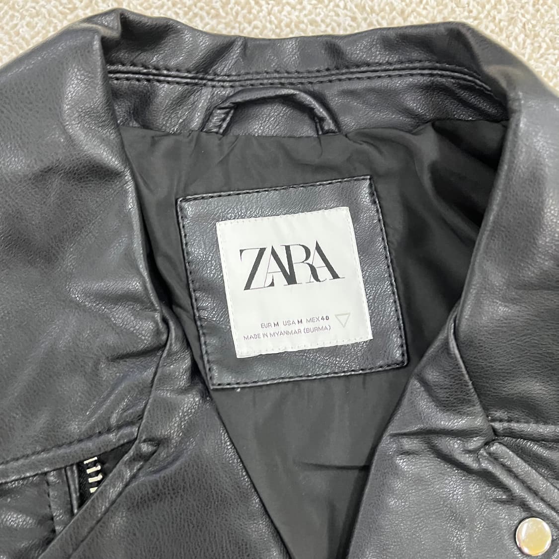 M 자라 레더 라이더 바이커 자켓 0123M 상품이미지2