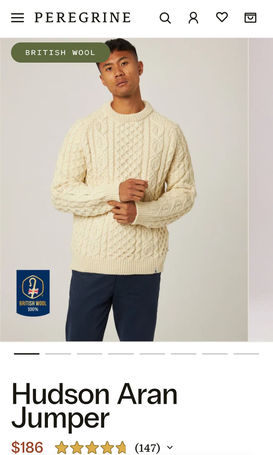 페레그린 허드슨 아란 점퍼 아이보리색 상품이미지3