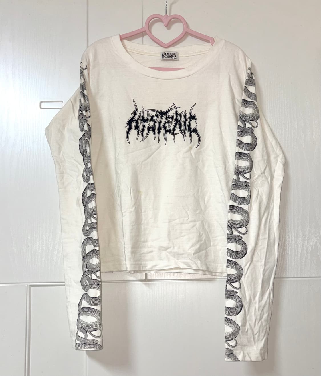 Hysteric glamour 스네이크 루프 롱슬리브 화이트  상품이미지1