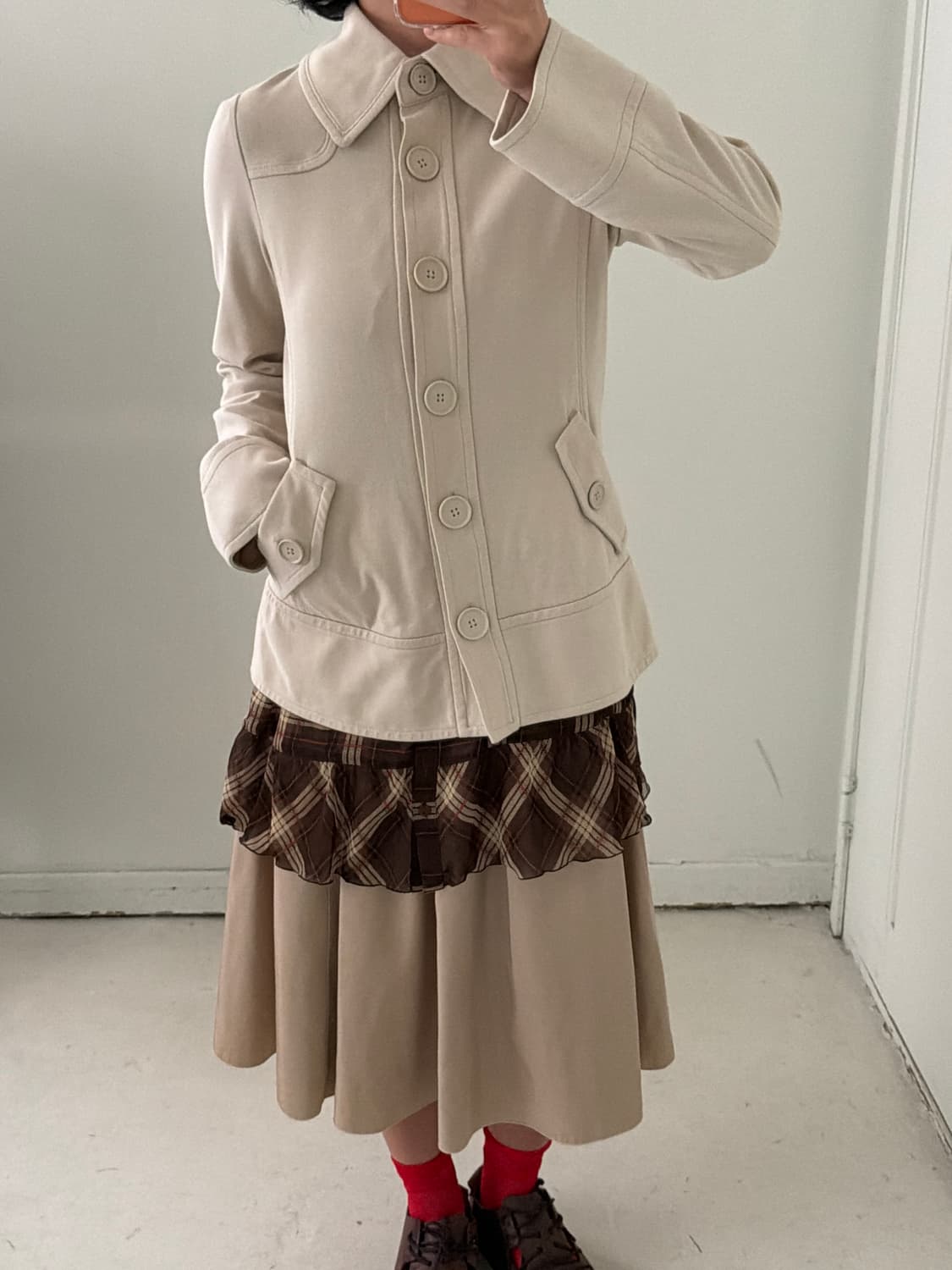 일본빈티지 산칸시온 아이보리 가디건 자켓 상품이미지2