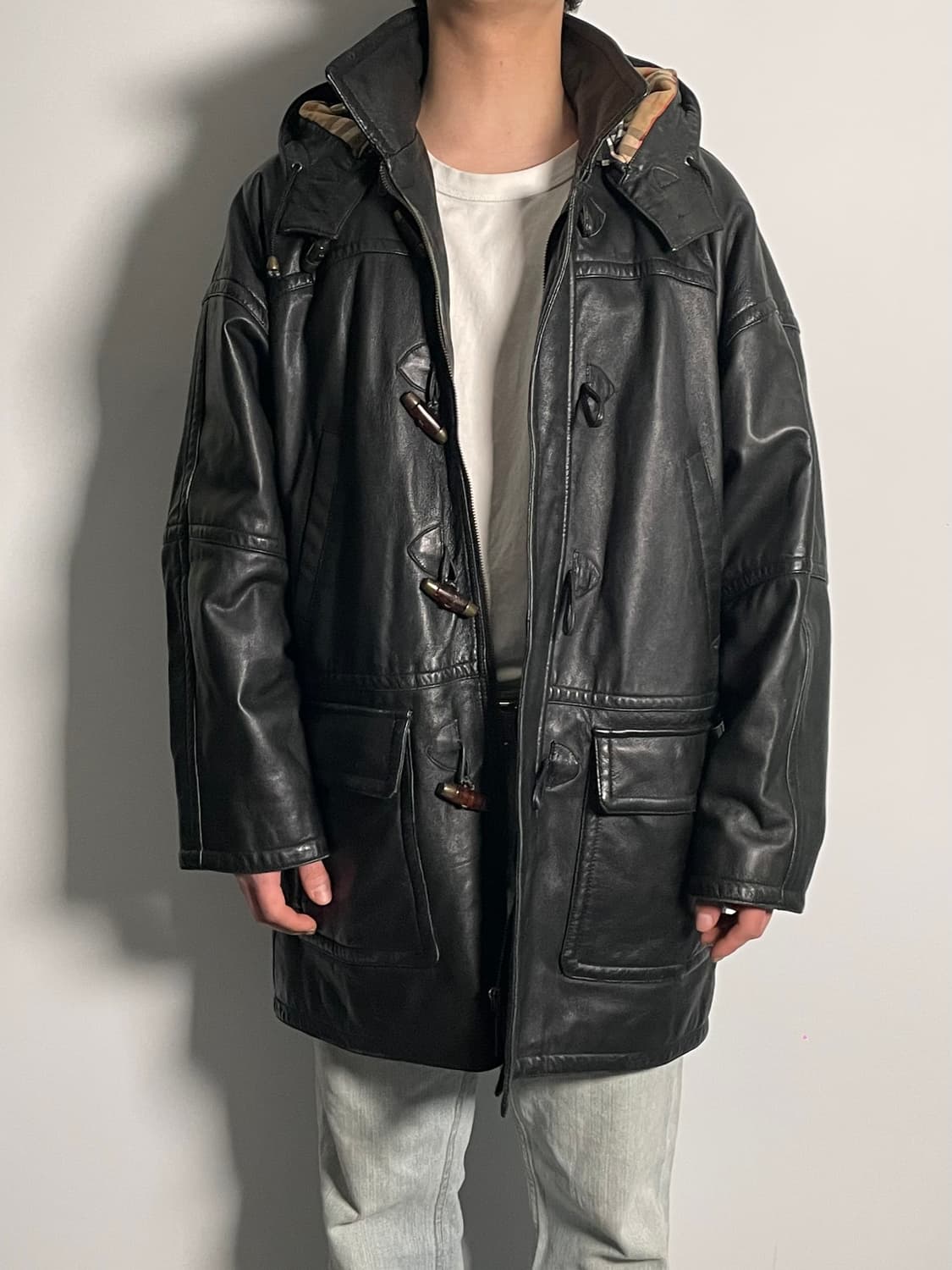 버버리 리얼레더 후드 더플 코트 (on.596)   상품이미지3