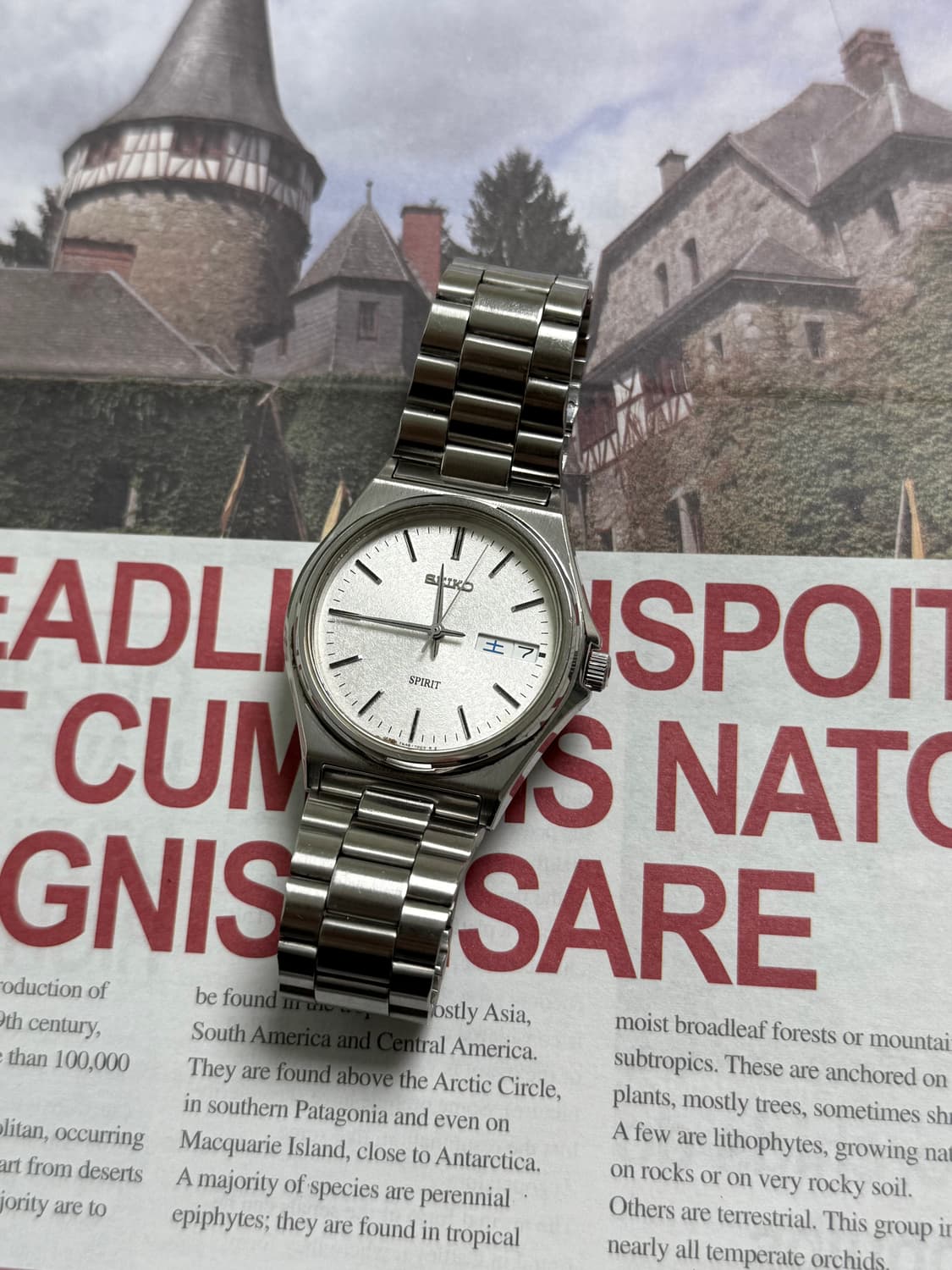 세이코 Seiko SPRIT 쿼츠 스노우 플레이크 데이데이트 상품이미지2