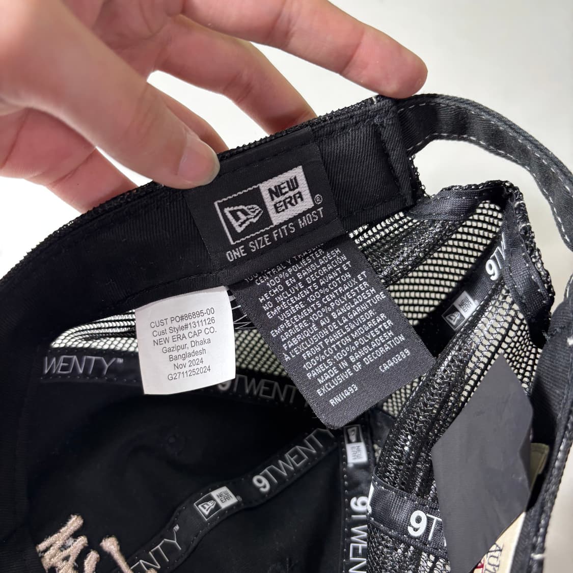 OS 스투시 X 뉴에라 블랙 메쉬 트러커캡 상품이미지6