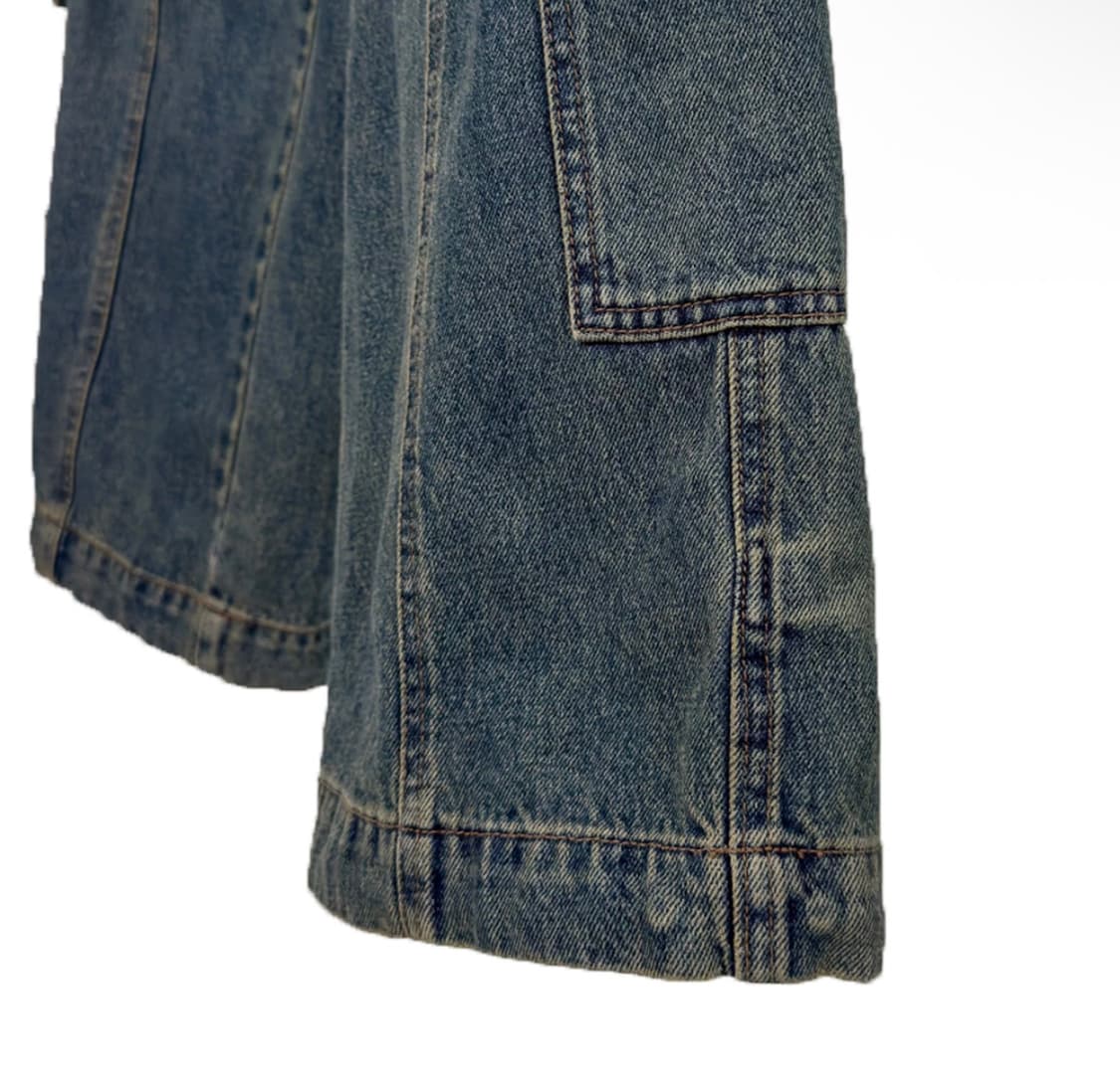 [44] 준지 남성 포켓 후라쉬 워싱 카고 데님 팬츠 블루 상품이미지7