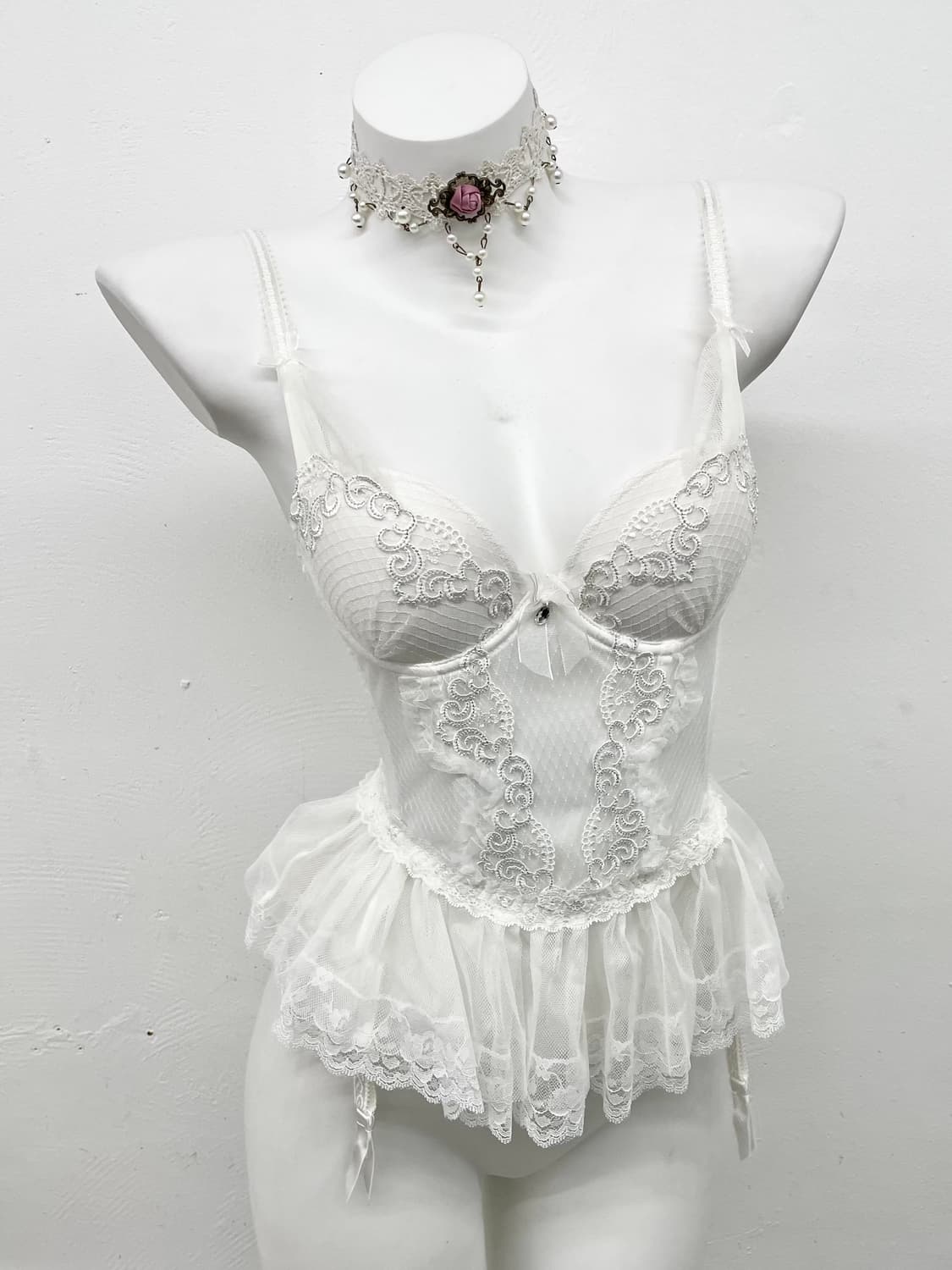 화이트페어리 레이스 코르셋 상품이미지1