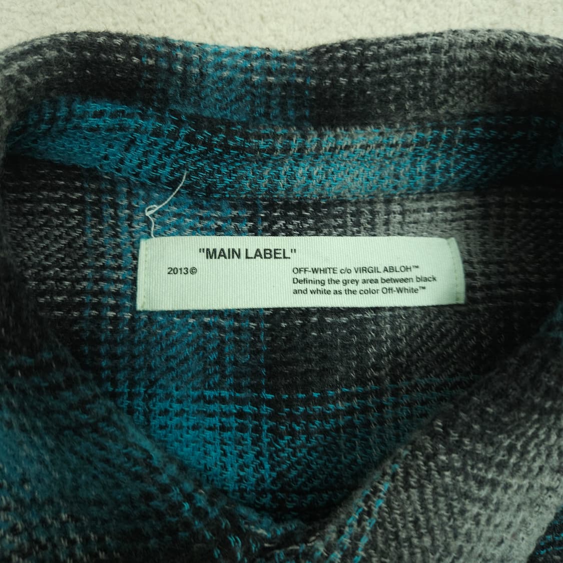 오프화이트 플란넬 셔츠 M 상품이미지7