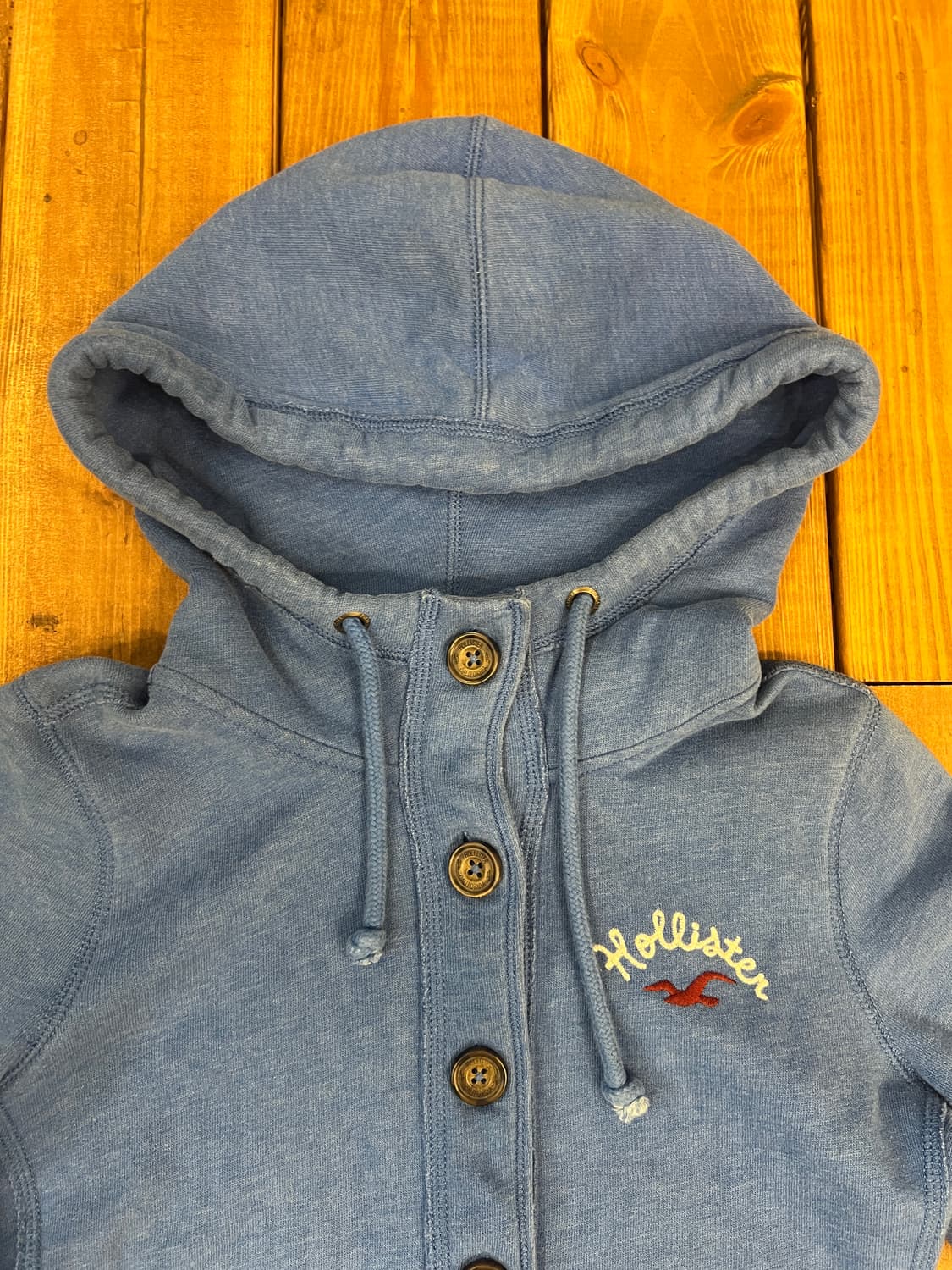 Hollister 블루 버튼 후드집업  상품이미지7