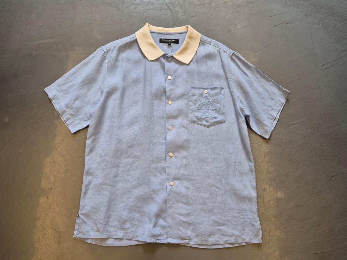 90s 크리스챤 디올 무슈 린넨 셔츠 상품이미지1