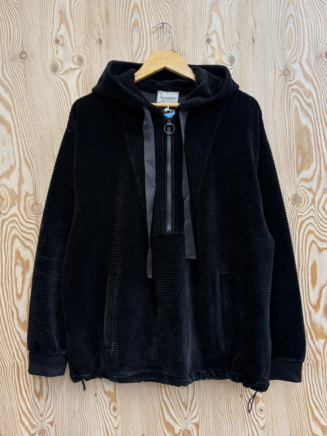 솔리드옴므 코듀로이 반집업 후드티 상품이미지1