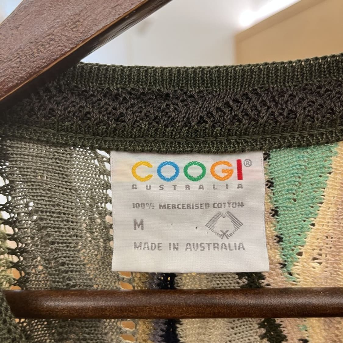 쿠지 보헤미안 에스닉 아메카지 데미지 뜨개 니트 M C10878 상품이미지5