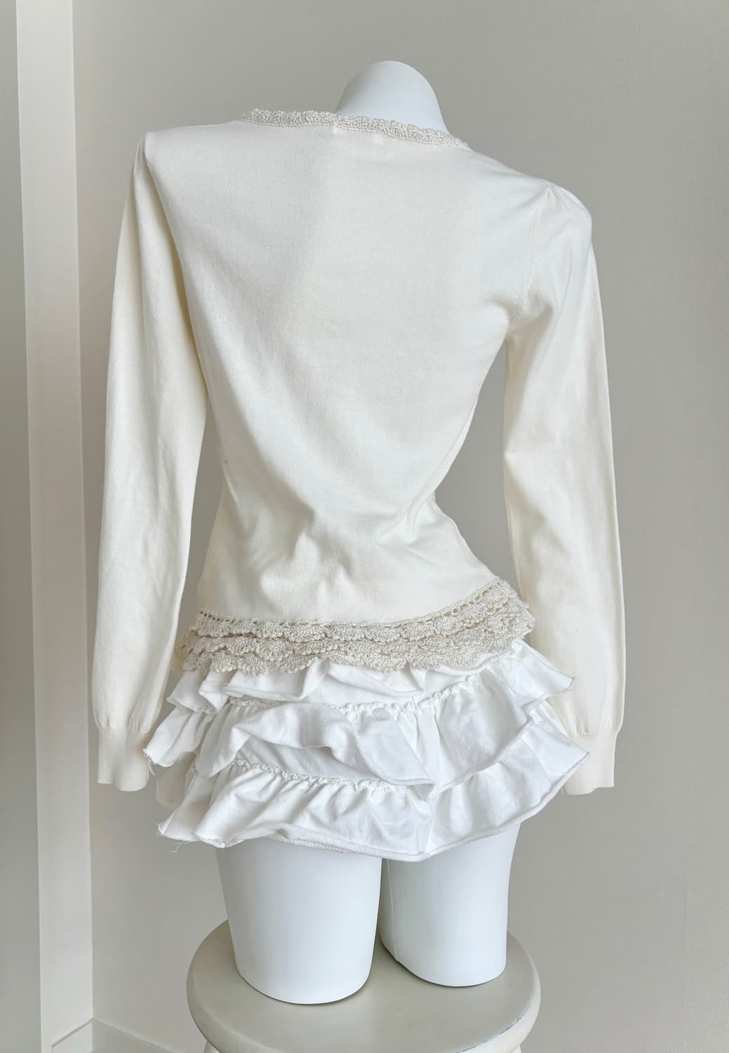 레스트로즈 장미단추 아이보리 로맨틱 가디건 클래식 히메갸루 아가씨 상품이미지5