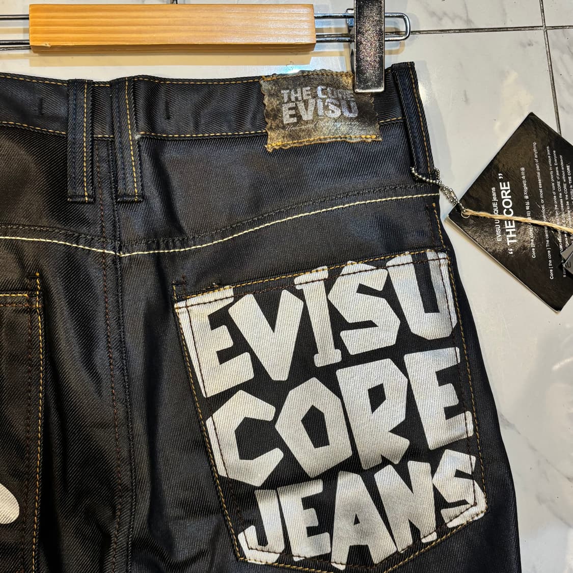 [새상품]Evisu 에비수 코어 진 뒷포켓 프린팅 스티치 스트레이트핏 상품이미지4