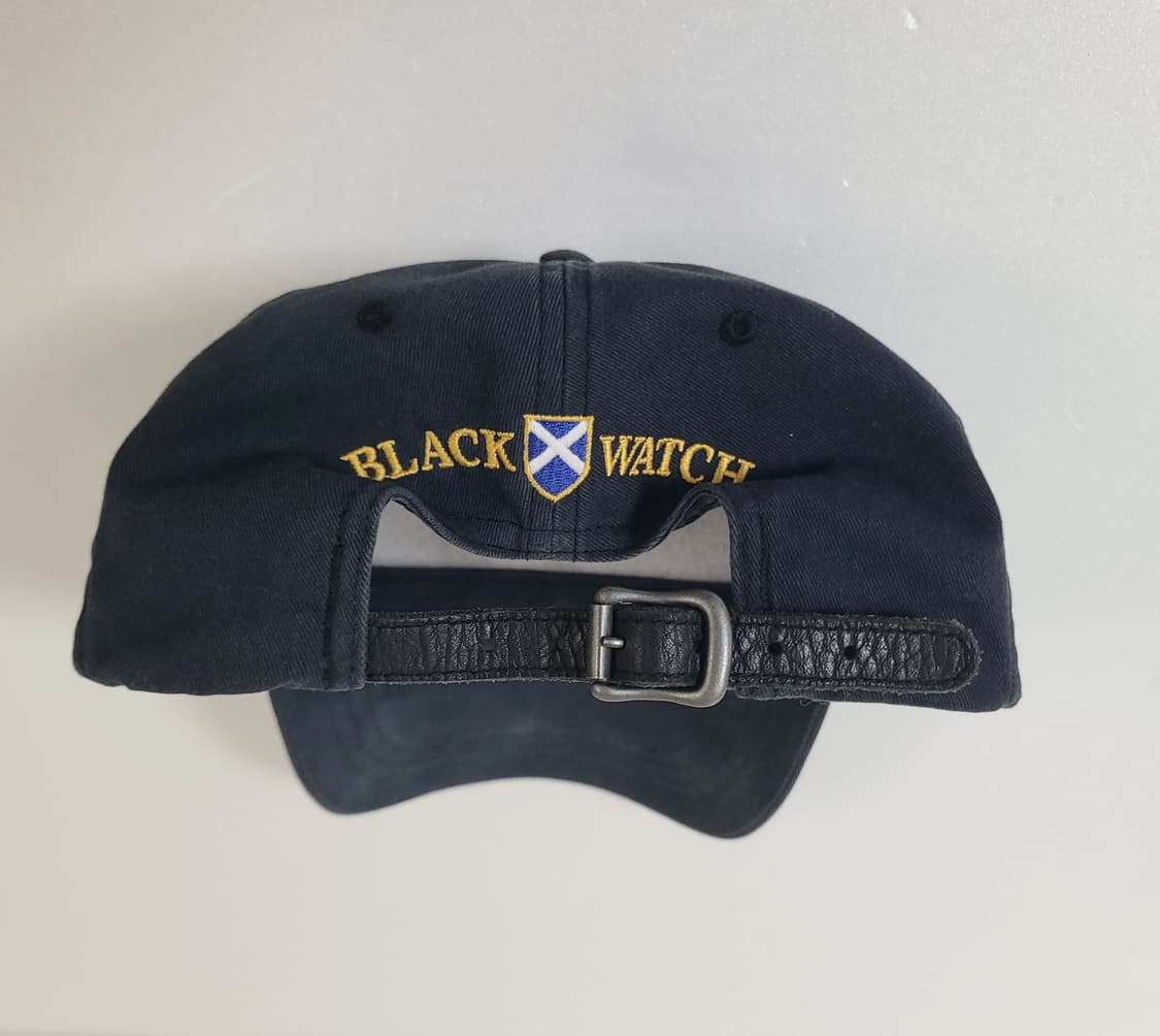 00s 빈티지 폴로 랄프로렌 블랙와치 가죽스트랩 볼캡 모자 상품이미지7