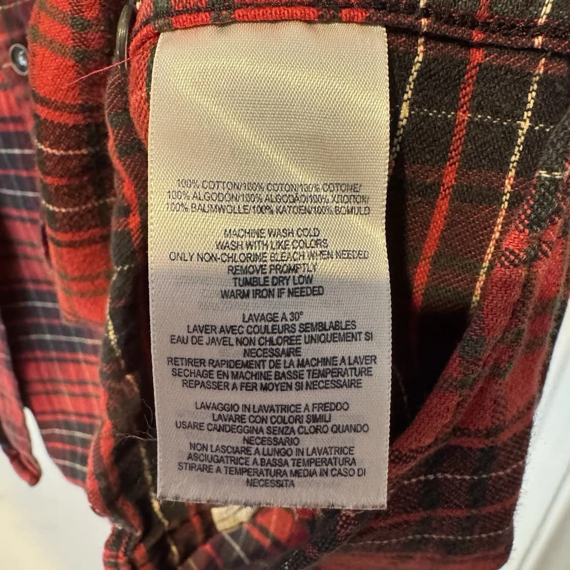 RRL 더블알엘 플래드 트윌 웨스턴 셔츠 상품이미지6