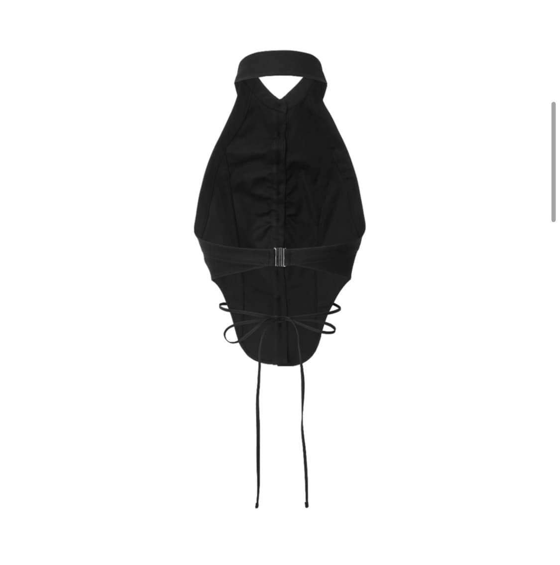 쓰리타임즈 셔츠 홀터 탑 (Black) 상품이미지2