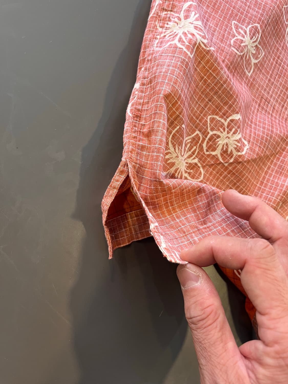 챕스 랄프로렌 립스탑 플로럴 오픈카라 반팔 셔츠 (일본제) 상품이미지7