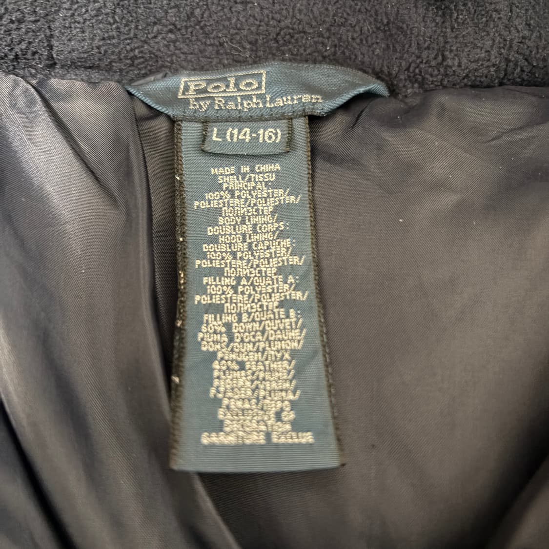 폴로 랄프로렌 레드 빅포니 네이비색 다운 패딩(Women’s L) 상품이미지3