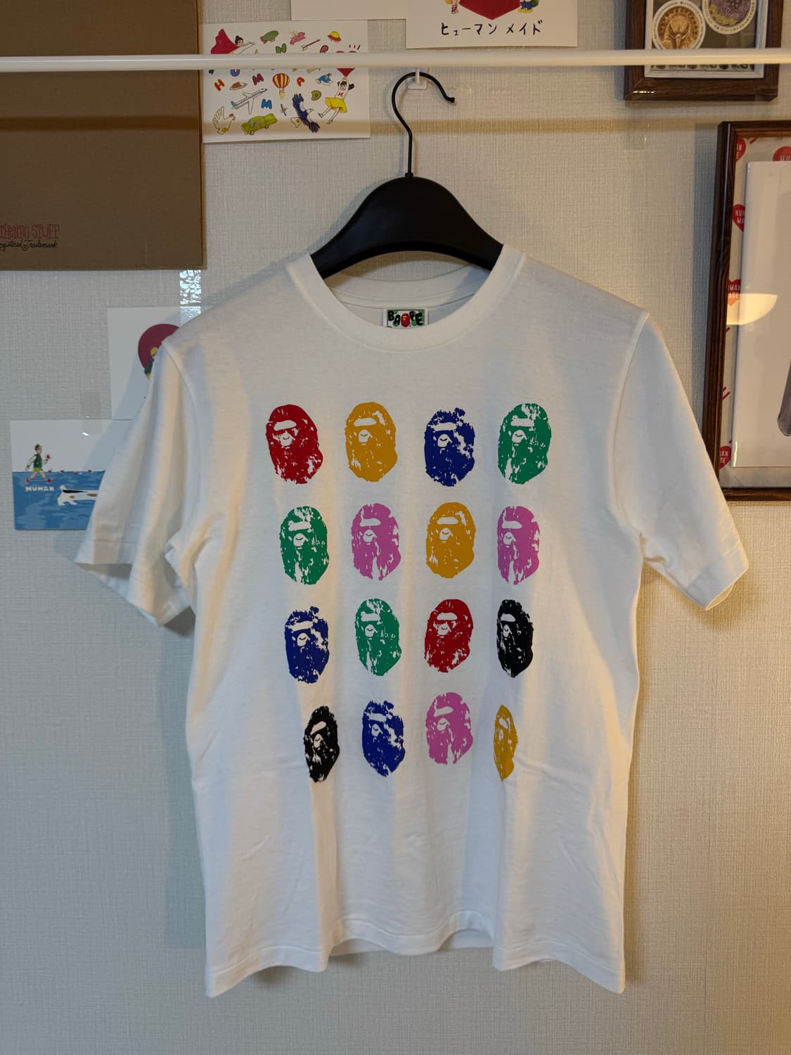 [S]베이프 32주년 에이프 헤드 티셔츠 화이트 상품이미지2