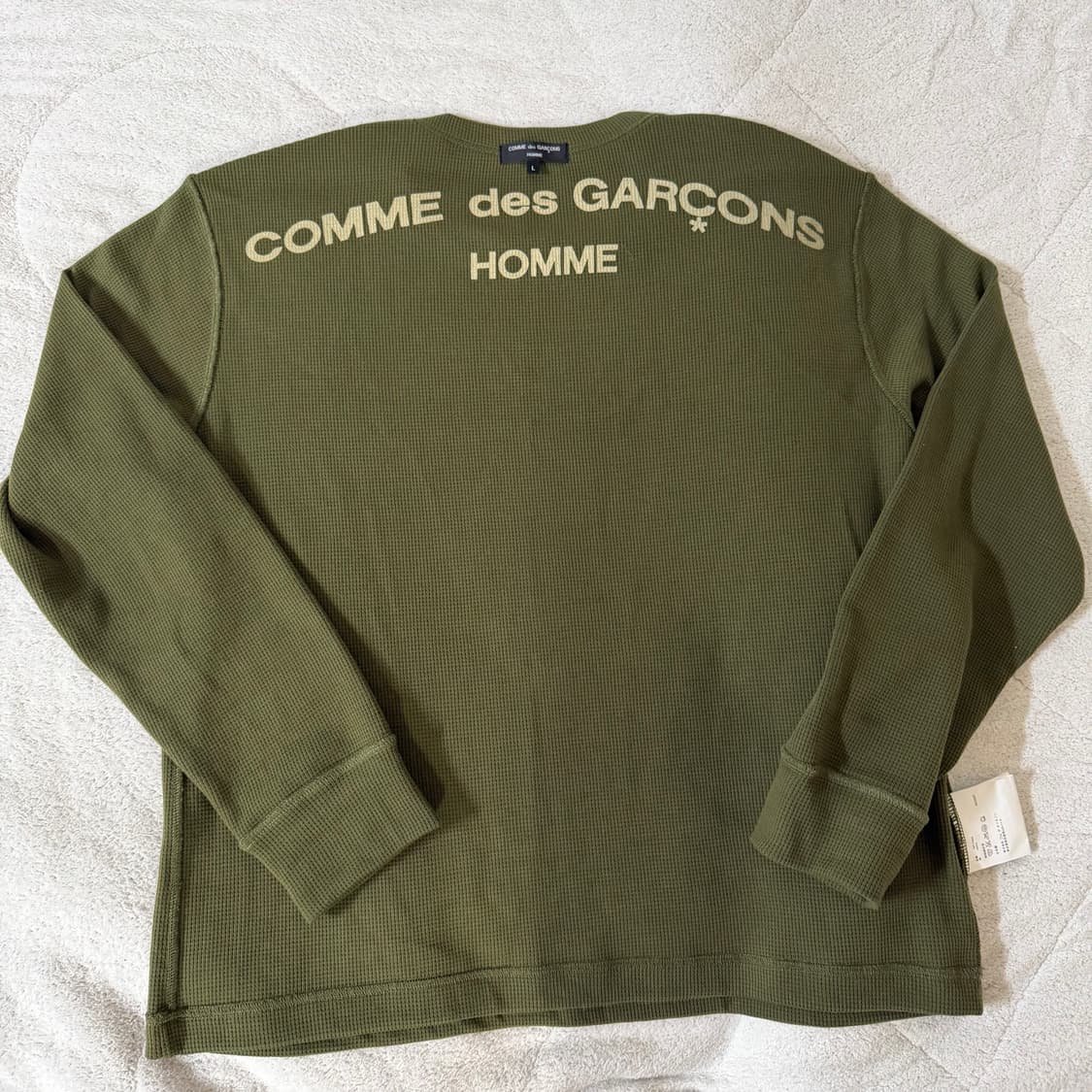 [L] 07fw 꼼데가르송 옴므 인사이드 아웃 와플 니트 롱슬리브 상품이미지1