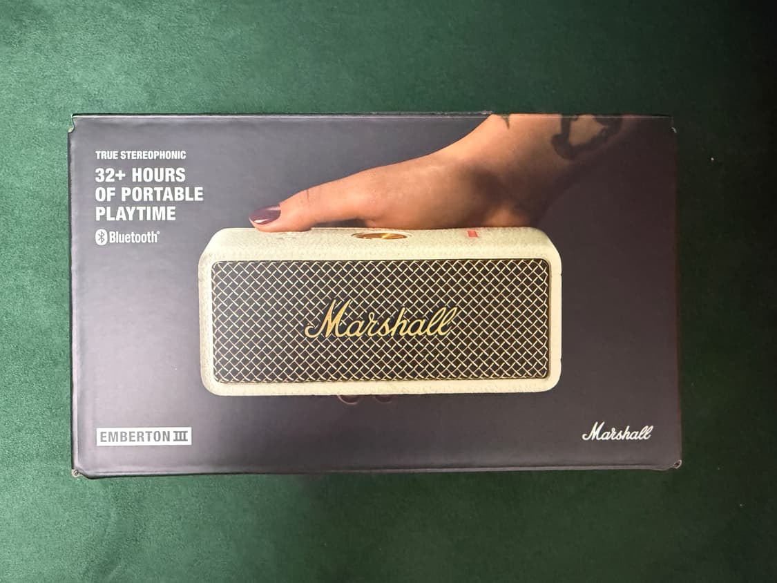 마샬 엠버튼 3 크림 블루투스 스피커 미개봉 상품이미지2