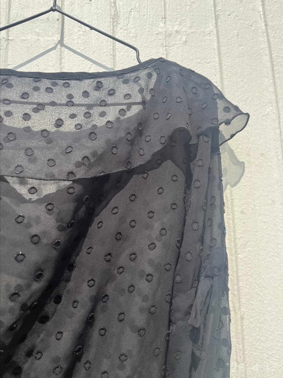 Black Sheer Blouse 블랙 쉬어 블라우스 상품이미지4