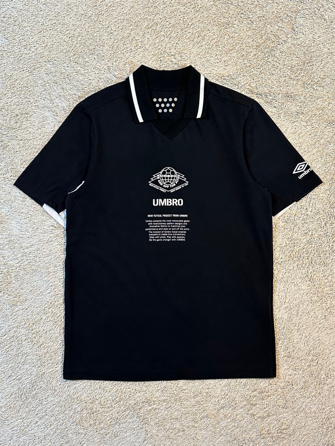 엄브로 UMBRO OOP 반팔 카라티 블랙 상품이미지1