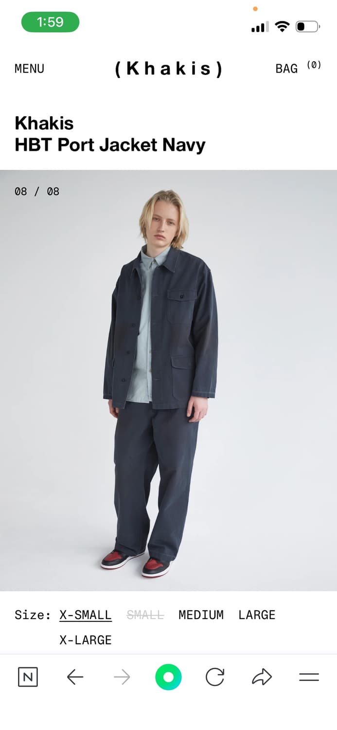 카키스 HBT Port Jacket Navy 상품이미지3