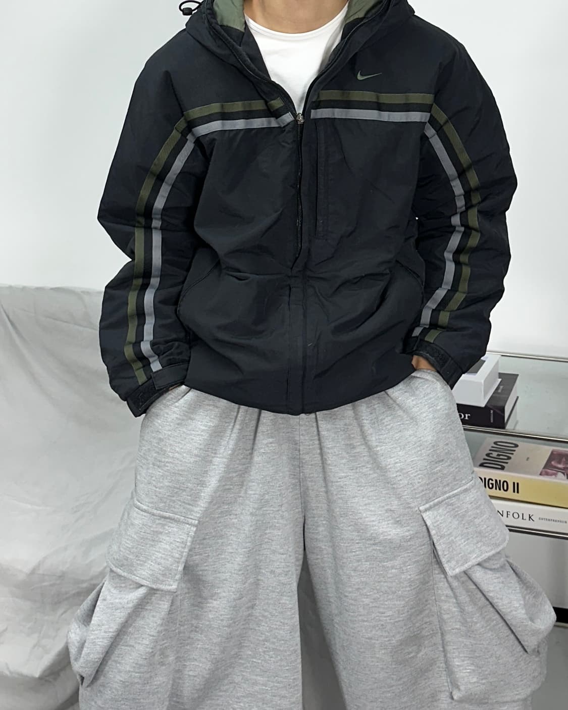 나이키 00s 패디드 후드 점퍼 L 상품이미지1