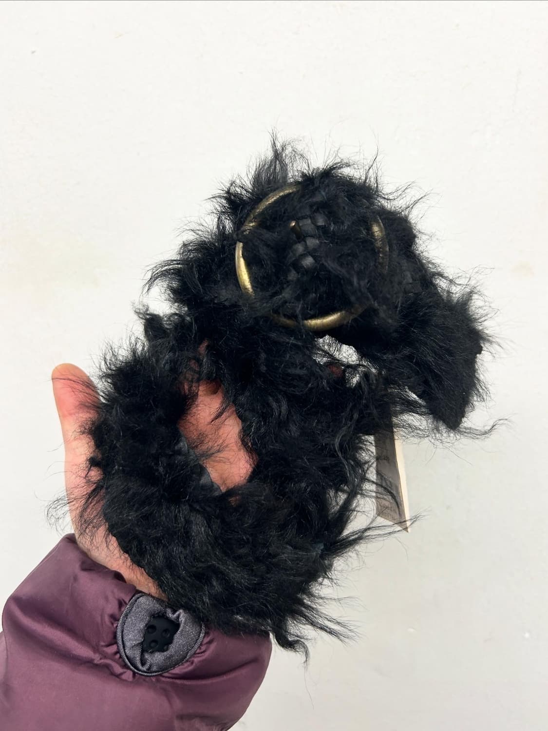 Grace Eastern 블랙 퍼 &레더 벨트 상품이미지2