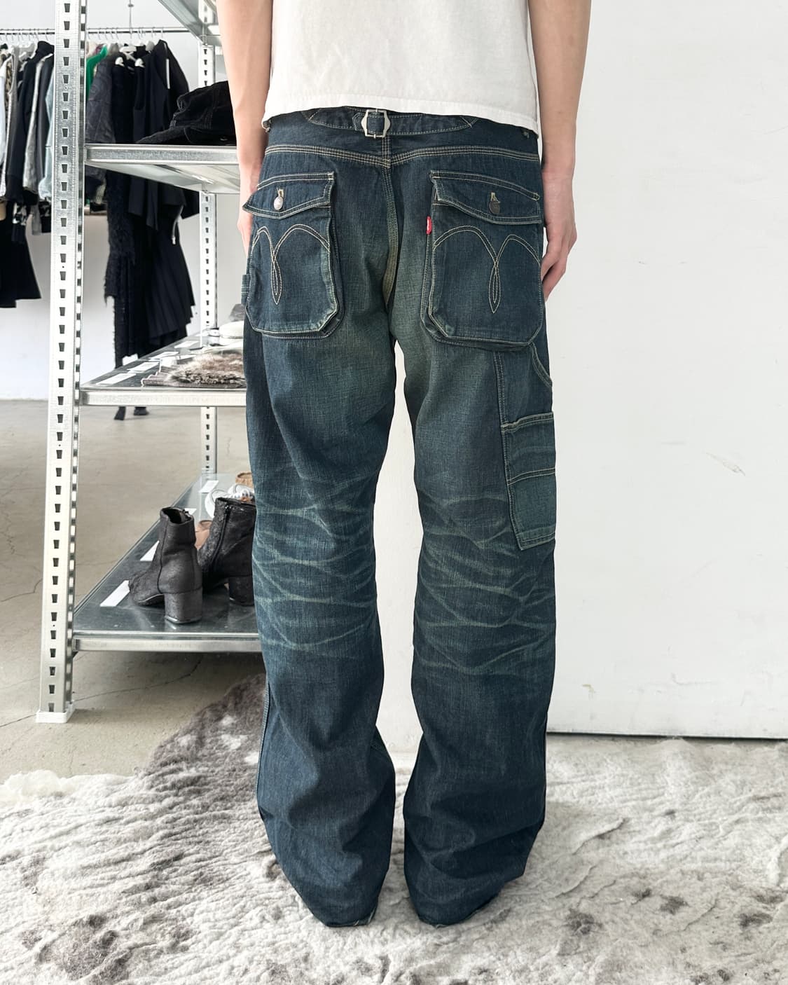 글램 3d 포켓 워시드 페인터 데님 팬츠 상품이미지1