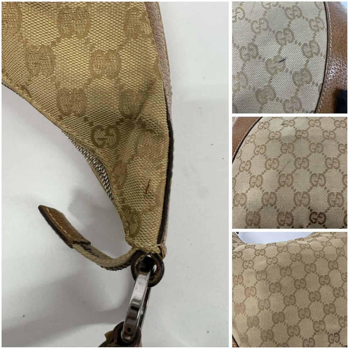 구찌 GG 캔버스 반달 호보 숄더백 토트백 상품이미지7