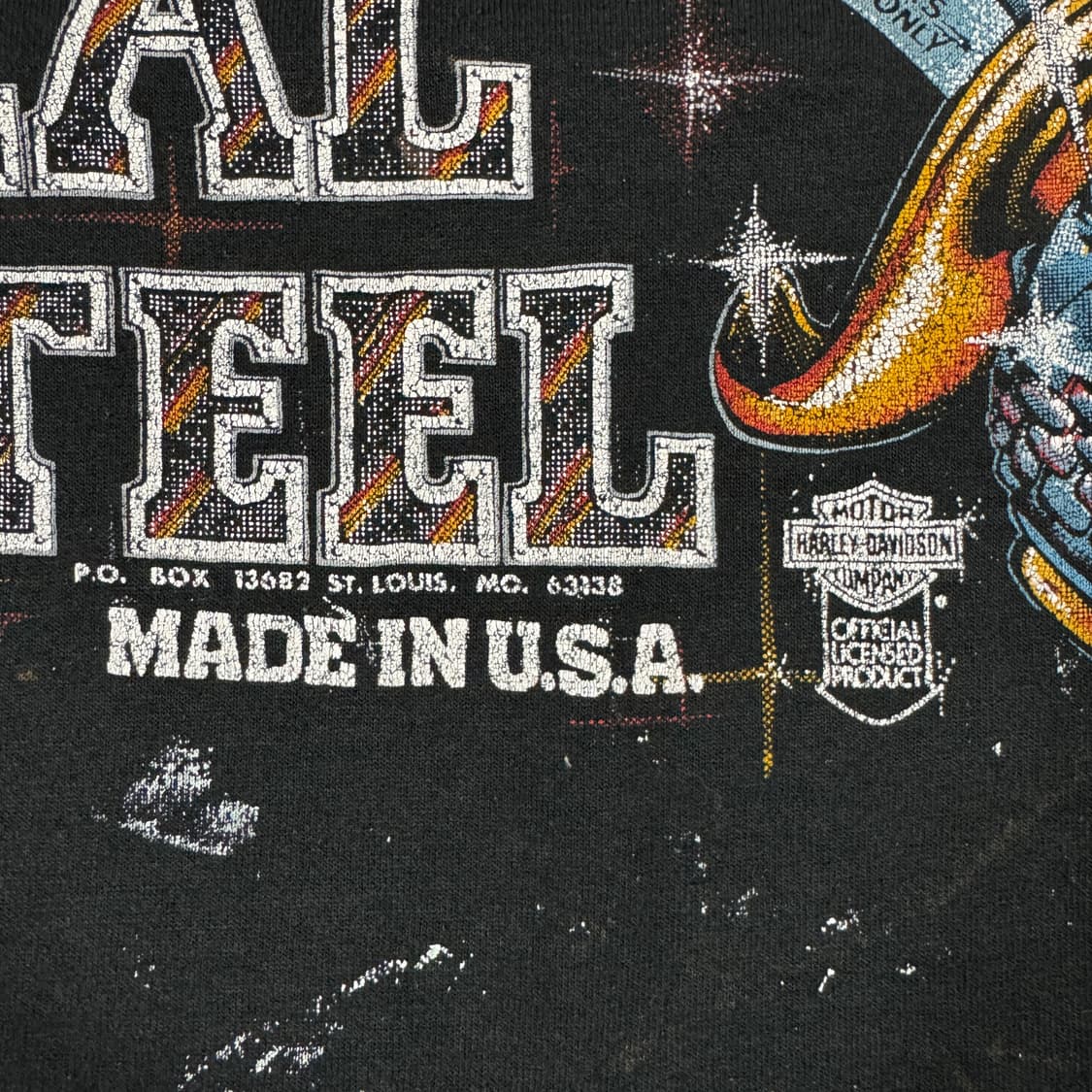 빈티지 80s 할리데이비슨 Harley Davidson 리얼스틸 티셔츠 상품이미지5