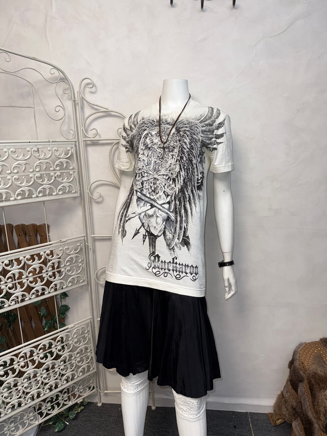 Buckaroo white oriental punk graphic 반팔티 상품이미지6