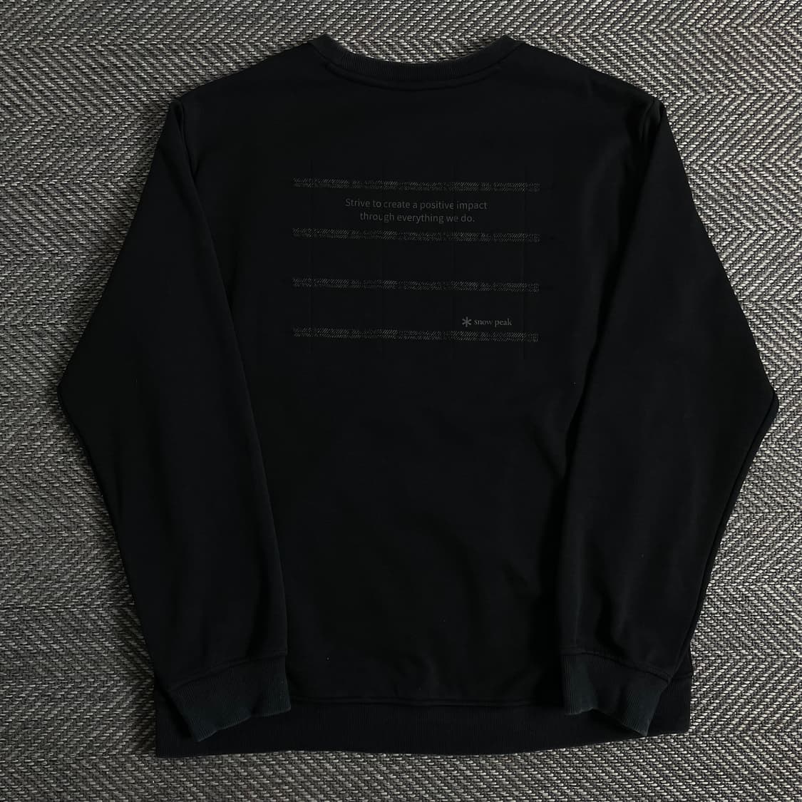 스노우피크 스펠로고 블랙 미니멀 맨투맨y 3029 상품이미지5