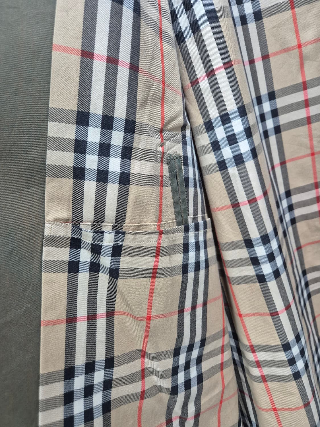 버버리 재팬라이선스 빈티지 발마칸 코트  올리브 카키 상품이미지7