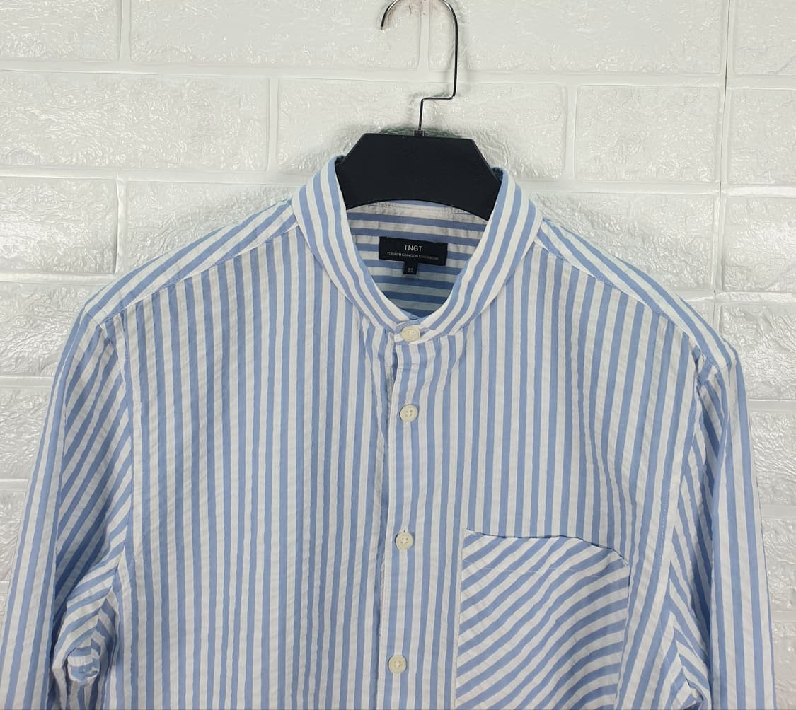 [95]TNGT 차이나 카라 스트라이프 셔츠 상품이미지4