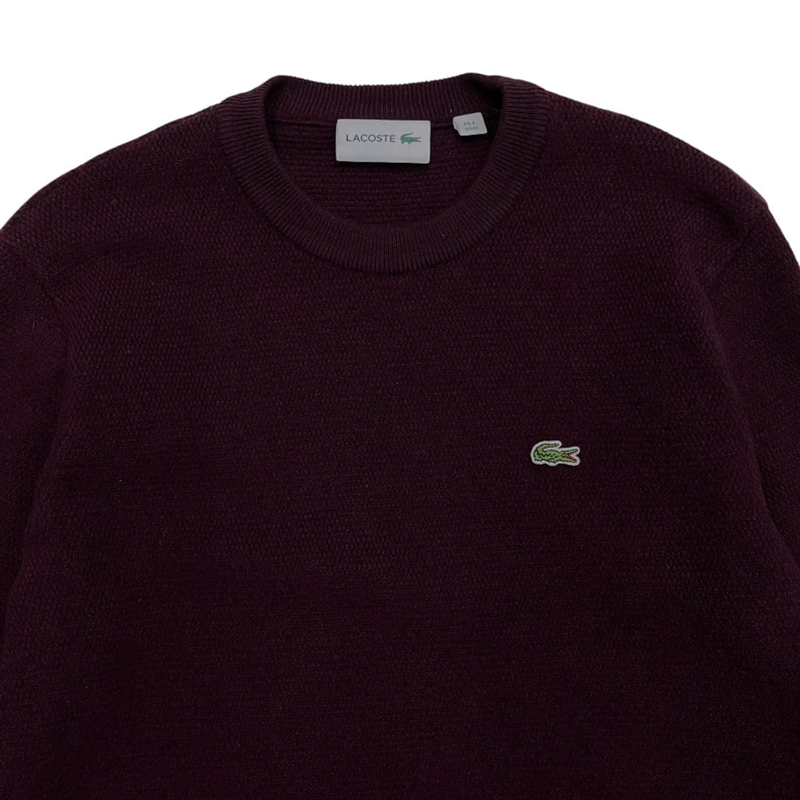 라코스테 자수로고 버건디 니트 M 상품이미지4