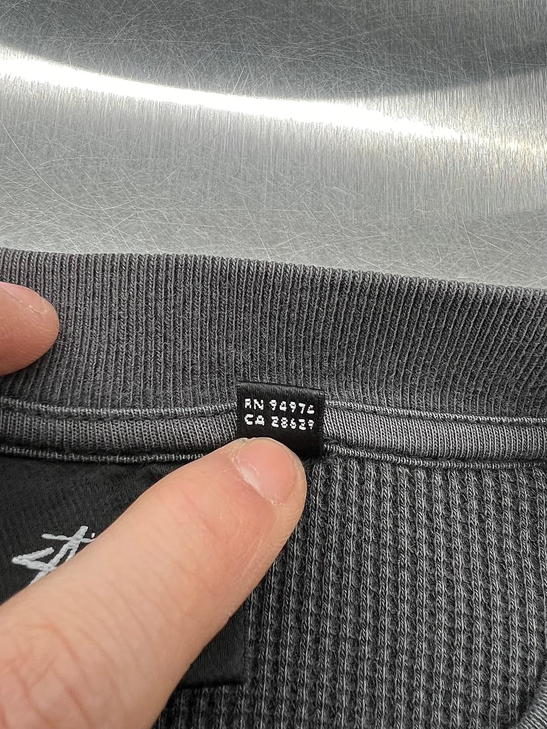 스투시 베이직 스탁 써멀 롱 슬리브 워시드 블랙 상품이미지8