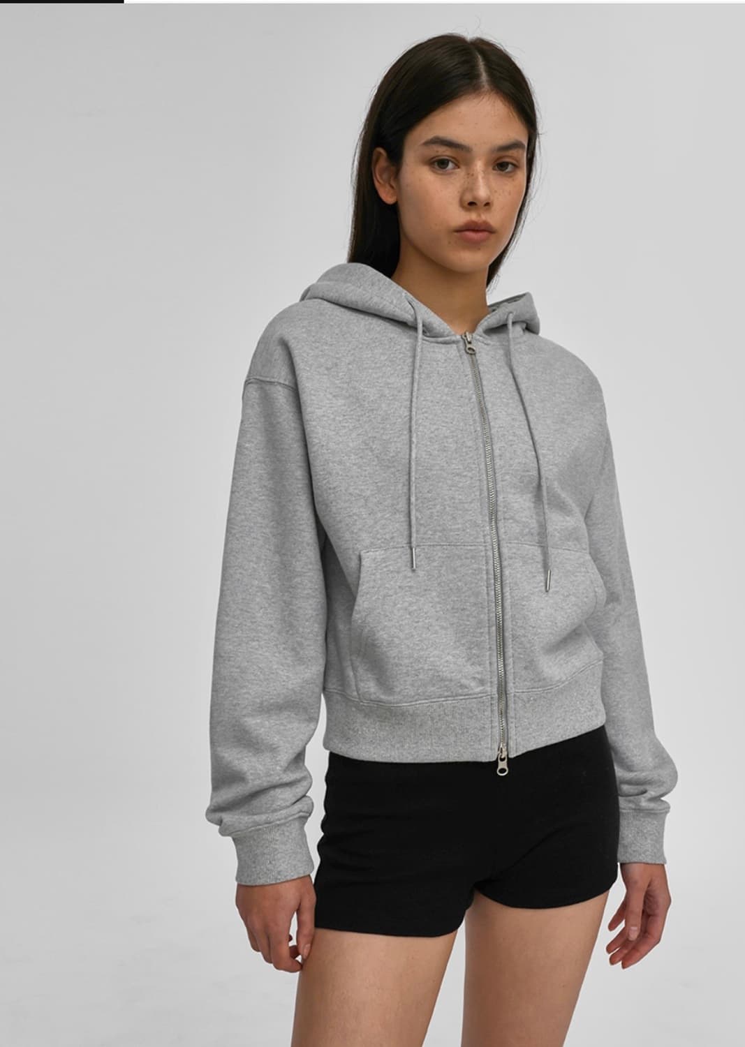 블랙업 헤비 코튼 후드집업 그레이 상품이미지2