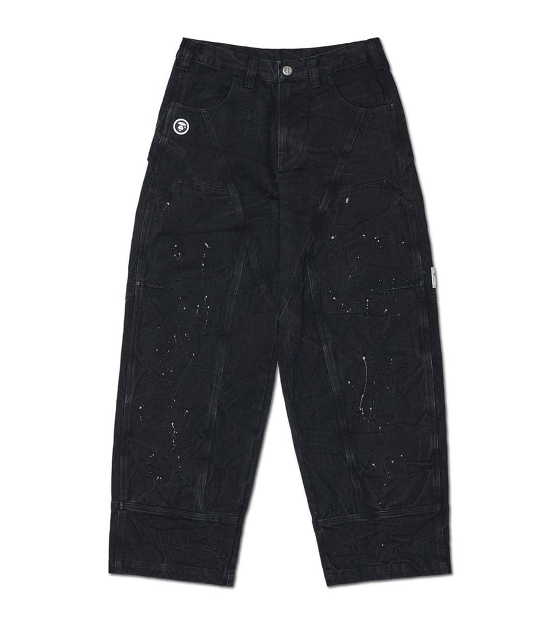 노매뉴얼 x 에이프 더블니 데님 팬츠 상품이미지1