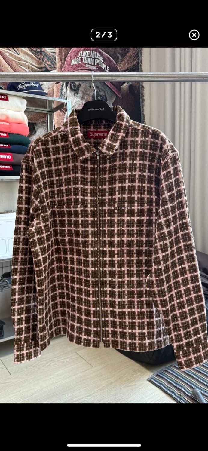 슈프림 메탈릭 플레이드 자켓 상품이미지1