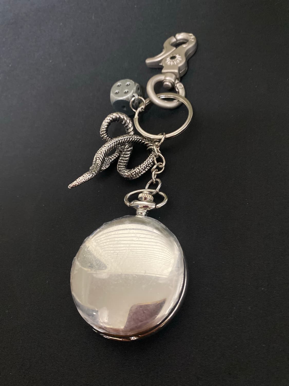 실버 포켓워치 키링 상품이미지1