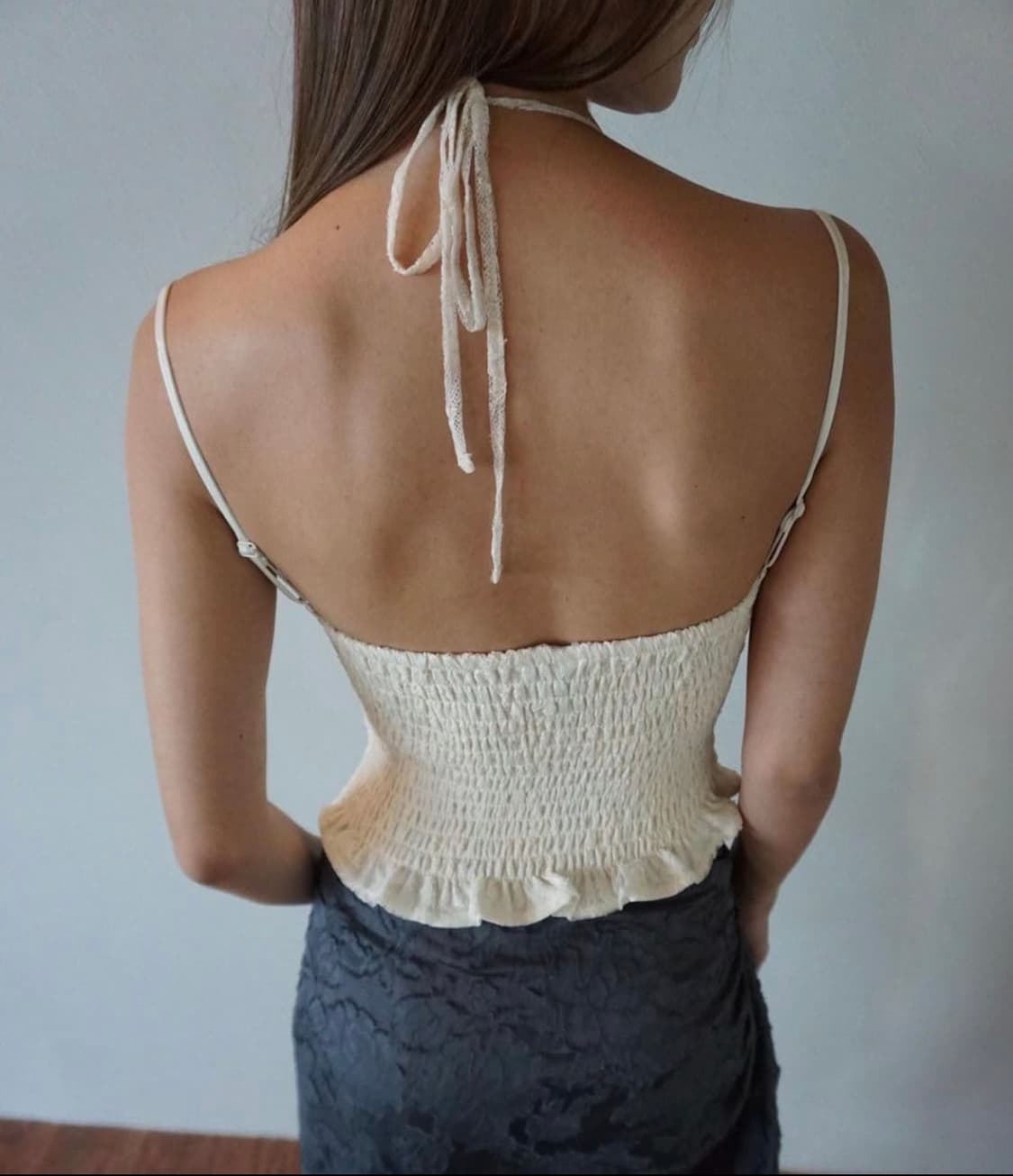 Sculptor 90s Glossy Corset Top White 상품이미지2