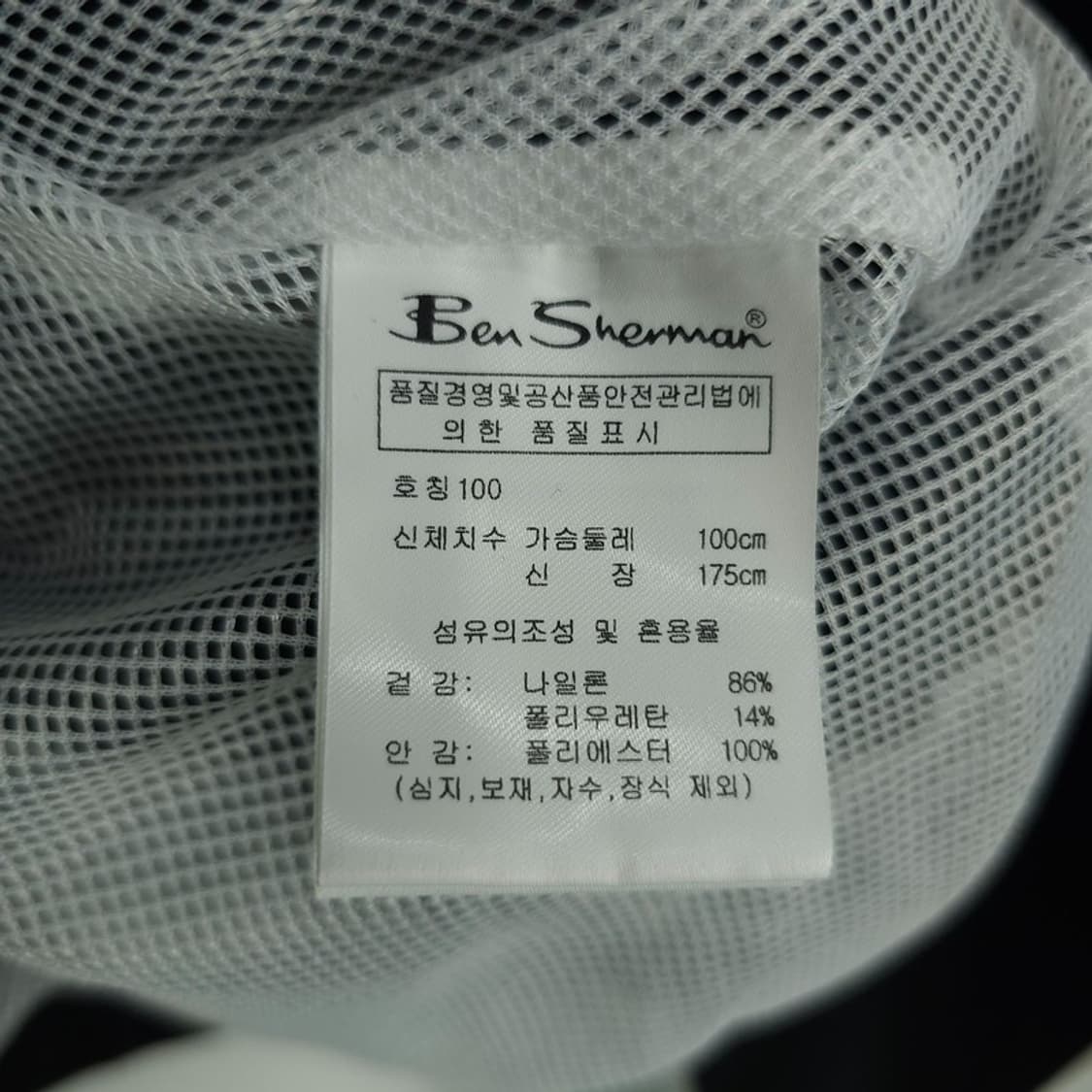[벤 셔먼] 프린팅 오버핏 바람막이 자켓 블랙 M20969 상품이미지9