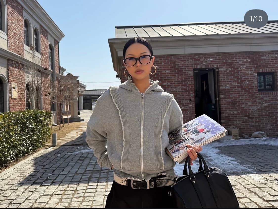 Anthony Calydon 앤서니컬리던 봄버 후디 그레이 (XS) 상품이미지5