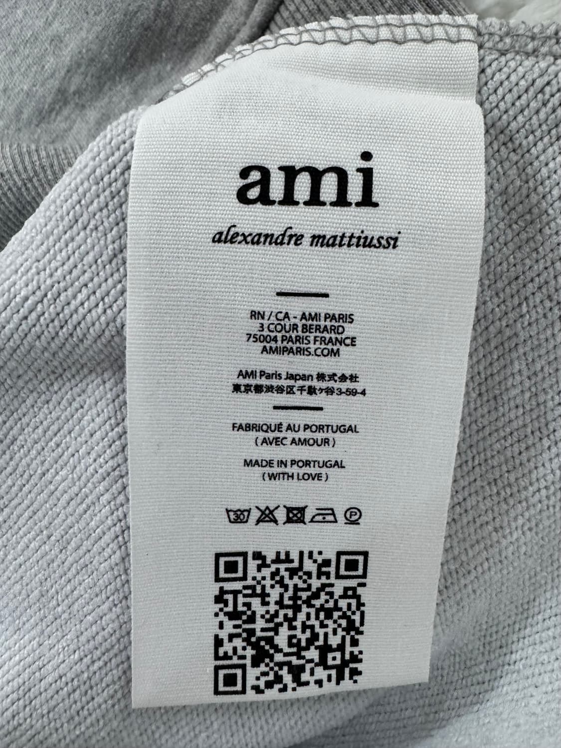 아미 맨투맨 (( 새상품 )) QR인증 블랙/그레이/네이비 상품이미지3